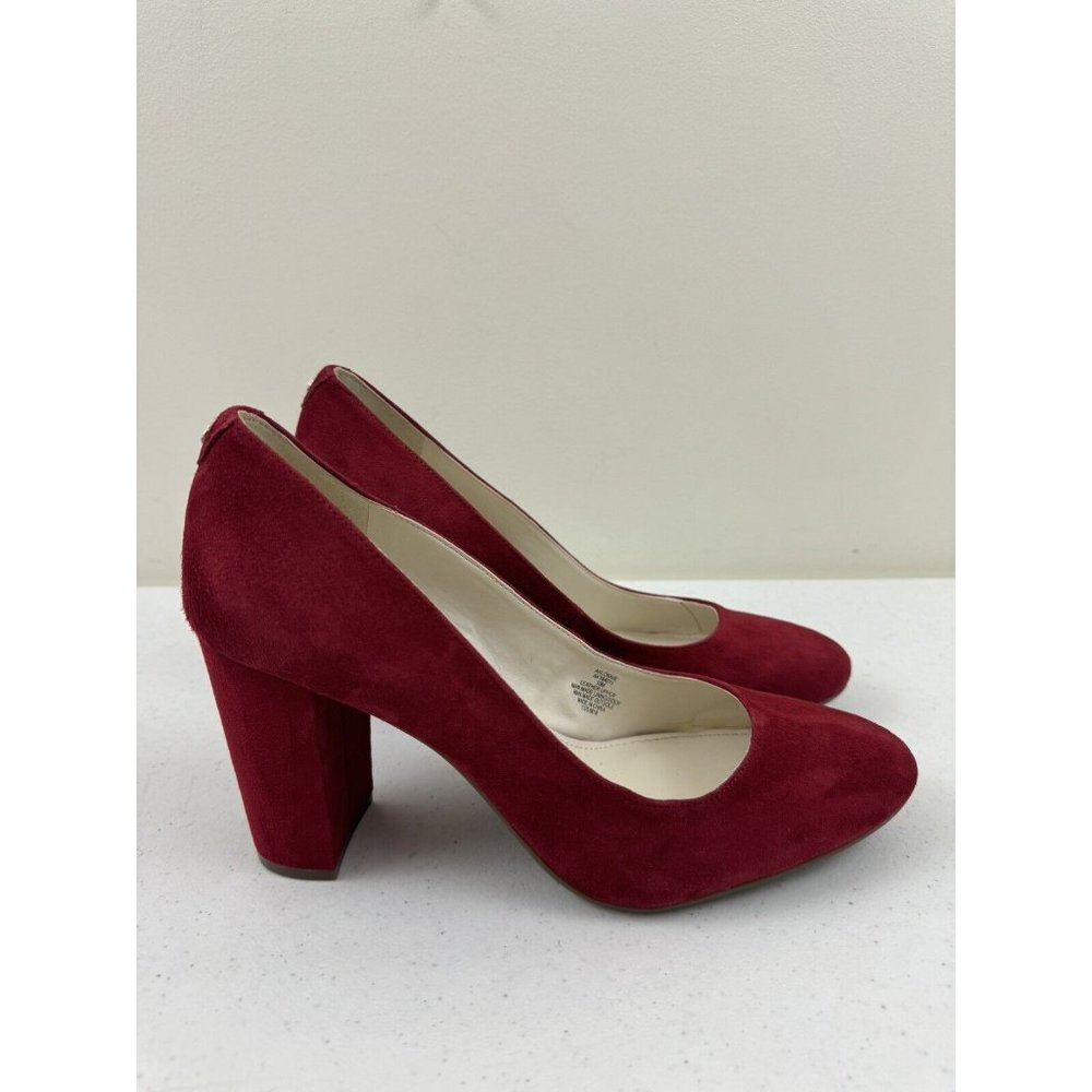 Anne Klein Lonnie Heels Women's Size 10 Red Leather - Picture 4 of 7